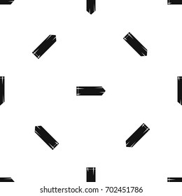 Thick arrow pattern repeat seamless in black color for any design. Vector geometric illustration