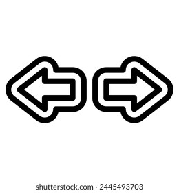 Thick arrow vector icon illustration