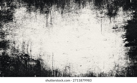 Divisor de trazo de pincel de tinta negra gruesa, elemento de Anuncio grunge ondulado, borde de salpicadura de pintura pintada a mano abstracta