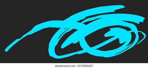 thick blue brush strokes with spray texture. Vintage template with hand drawn broken edges, banner. Rough thick brush stroke texture with small dots. Retro vector background for poster.