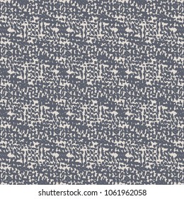 Thick blue carpet with a geometrically blurred pattern formed by the intersections of some stripes. Rough fabric detail. Vector illustration.