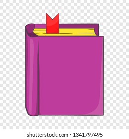 Thick book with bookmark icon in cartoon style isolated on background for any web design 