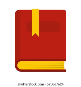 Thick book with bookmark icon isolated on white background vector illustration