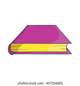 Thick book icon in cartoon style isolated on white background. Reading symbol
