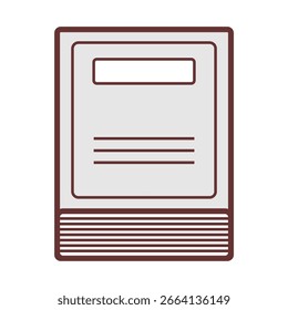 Ilustración vectorial de icono de libro grueso