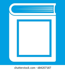 Thick book icon white
