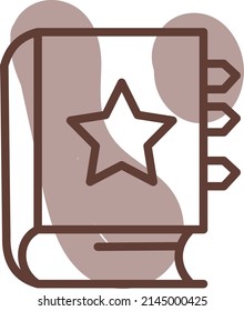 Libro grueso, ilustración, vector sobre fondo blanco.
