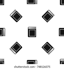 Thick book pattern repeat seamless in black color for any design. Vector geometric illustration