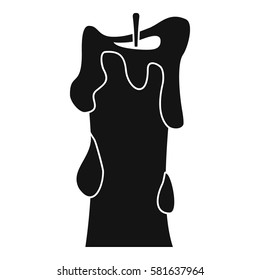Thick candle icon. Simple illustration of thick candle vector icon for web