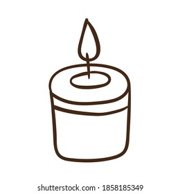 diseño de ilustración vectorial de estilos de línea gruesa de candelabro