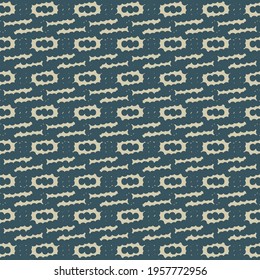 Thick canvas patterned with short lines and rounded rectangular shapes. Pattern in shades of light gray and dark blue.