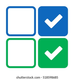 Thick Check Mark Icon Set