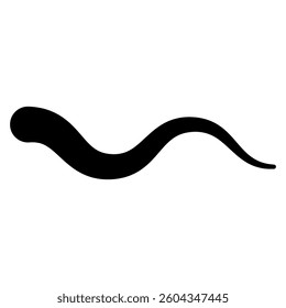 Thick Curve wave serpentine wavy Snake Silhouette Shape Wildlife Symbol