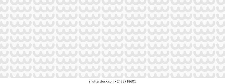 Thick curved lines, cute style, gray and white background. Wavy line patterns, roof stripes, tiles, Illustration, vector, wave, banner, website. Arrangement. fish scales.