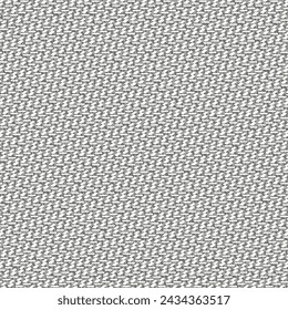 Thick fabric with a chevron pattern, woven in gray and white. Fragment of a mottled blanket knitted from wool or cotton. Abstract vector.