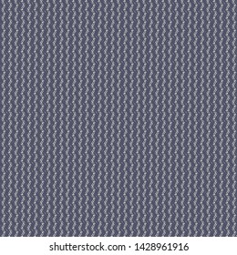 Thick fabric of wool or cotton with zigzag stripes. Pattern in blue and ivory. Carpet texture. Vector illustration.