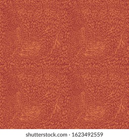 Thick fur. Seamless wallpaper. Art detailed editable illustration. Vector vintage engraving. 8 EPS
