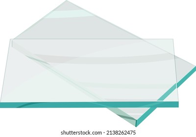 Thick glass, illustration, vector on a white background.