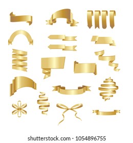 Thick Golden Ribbon Vectors