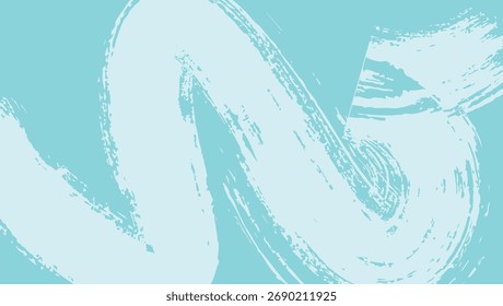 Traçado de pincel azul brilhante grosso em negrito com textura de spray. Grunge mão desenhada angústia borda danificado vintage modelo. O rabiscar pincelada traça a textura com pequenos pontos. Fundo vetorial retrô para cartazes.	
