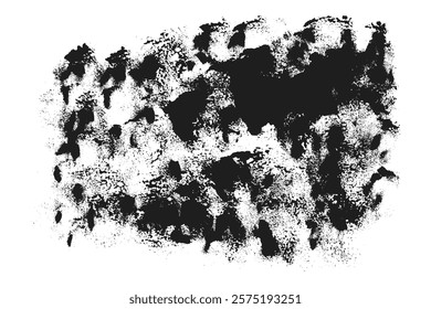 Textura de traçado de pincel granulado espesso. Preto grunge angustiado pincel elemento de design. Forma de linha de pintura em negrito grande desenhada à mão