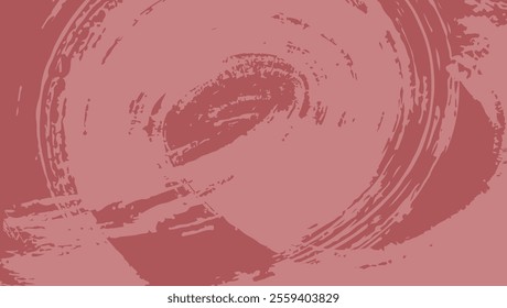 Thick Grainy pink bold brush stroke with spray texture. Grunge hand drawn distress damaged edge vintage template. Doodle brush strokes texture with small dots. Retro vector background for posters.