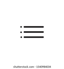 Thick hamburger menu bar line art vector icon for apps and websites - Vector