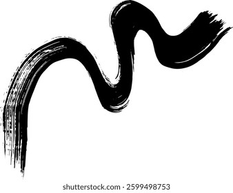 Thick Hand Drawn Brush Grunge Wave Stroke Texture