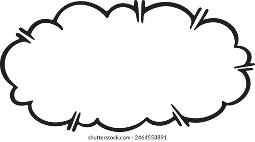 Thick line bulge explosion fun comic style balloon