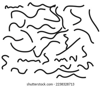 thick line collection hand drawn set