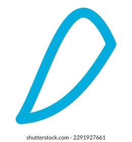 A thick line shape style paper cut. Vector illustration.