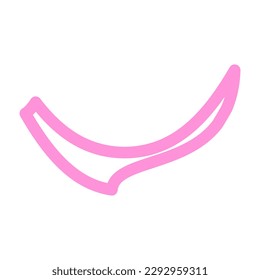 A thick line shape style paper cut. Vector illustration.