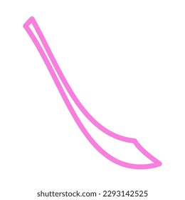 A thick line shape style paper cut. Vector illustration.