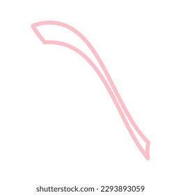 A thick line shape style paper cut. Vector illustration.