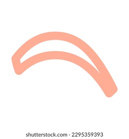 A thick line shape style paper cut. Vector illustration.
