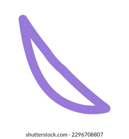 A thick line shape style paper cut. Vector illustration.