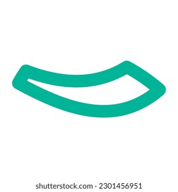 A thick line shape style paper cut. Vector illustration.