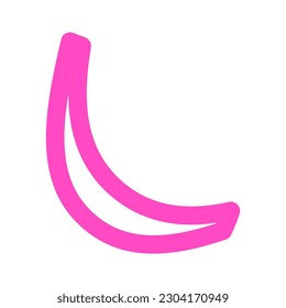 A thick line shape style paper cut. Vector illustration.