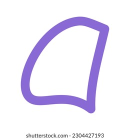 Un corte de papel de estilo de línea gruesa. Ilustración vectorial.