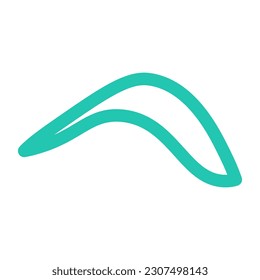 A thick line shape style paper cut. Vector illustration.