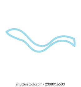 A thick line shape style paper cut. Vector illustration.