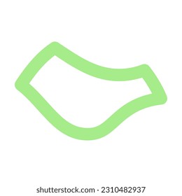 A thick line shape style paper cut. Vector illustration.