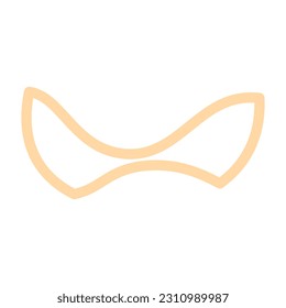 Un corte de papel de estilo de línea gruesa. Ilustración vectorial.