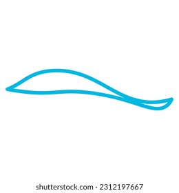 A thick line shape style paper cut. Vector illustration.