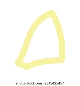 A thick line shape style paper cut. Vector illustration.