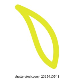 A thick line shape style paper cut. Vector illustration.