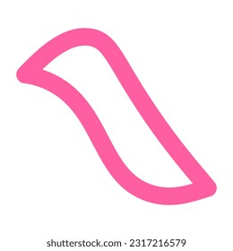 A thick line shape style paper cut. Vector illustration.