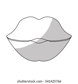 thick lips icon image vector illustration design 