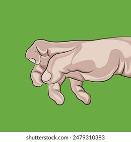 Thick man's hands and pale tone.