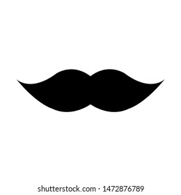 Thick mustache vector symbol icon